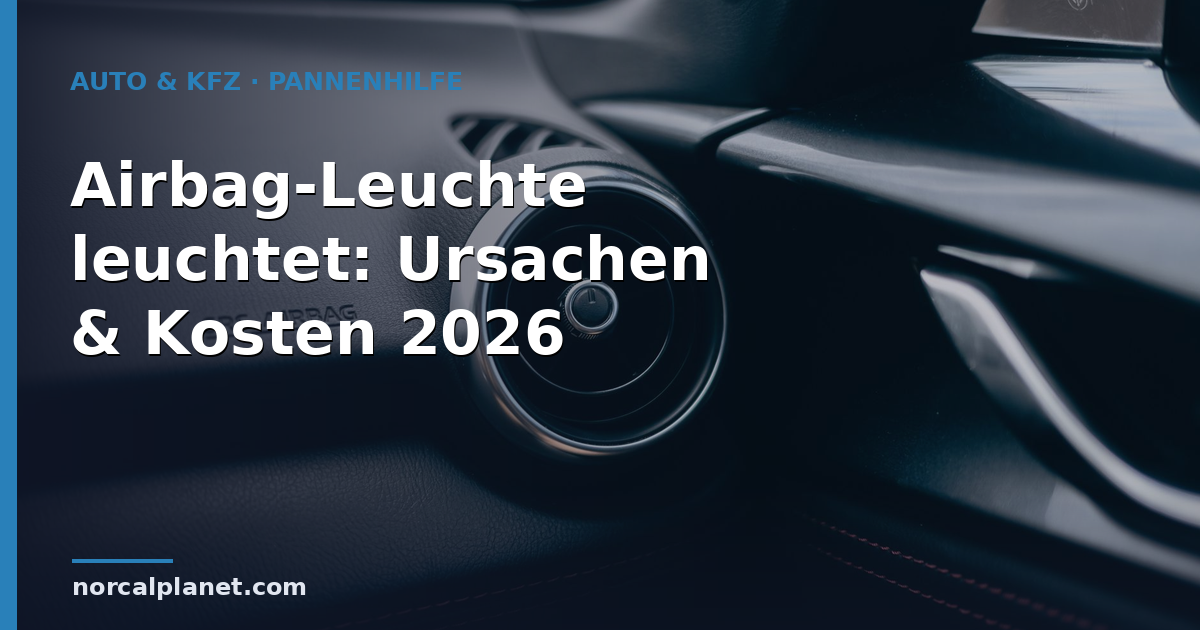 Airbag-Leuchte leuchtet: Ursachen & Kosten 2026
