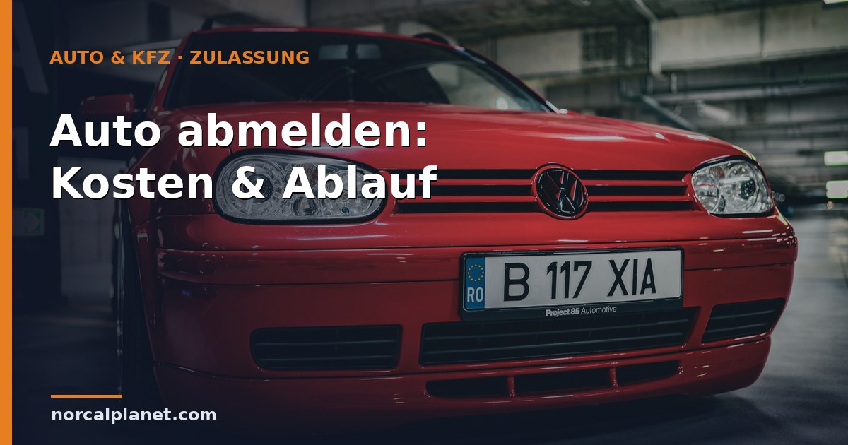 auto abmelden Kosten