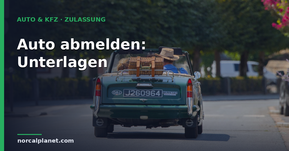 Auto abmelden: Was braucht man? Unterlagen & Ablauf 2026