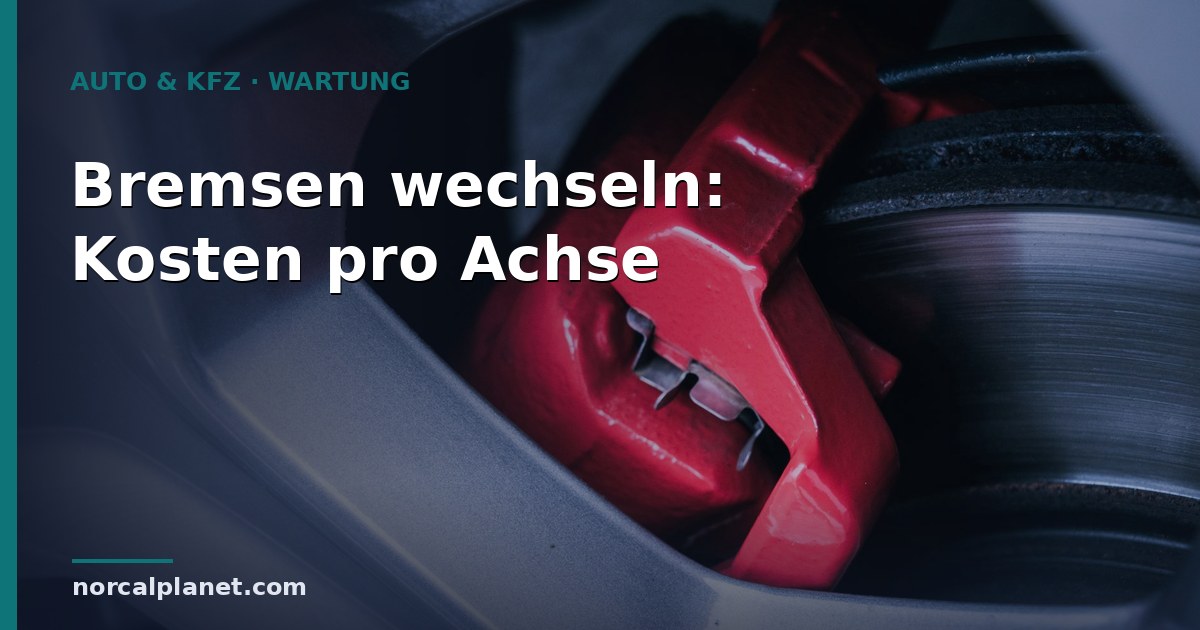 bremsen wechseln Kosten