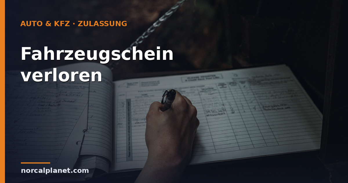Fahrzeugschein verloren: Was tun & Kosten