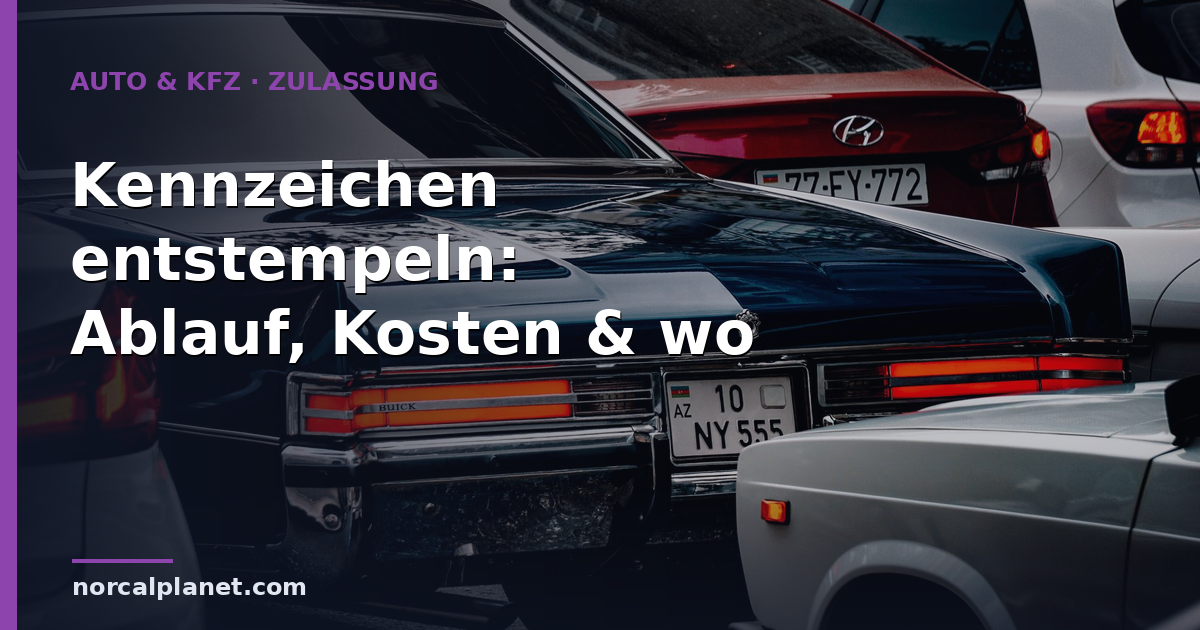Kennzeichen entstempeln: Ablauf, Kosten & wo