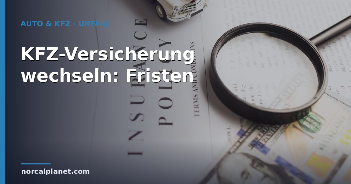 kfz versicherung wechseln