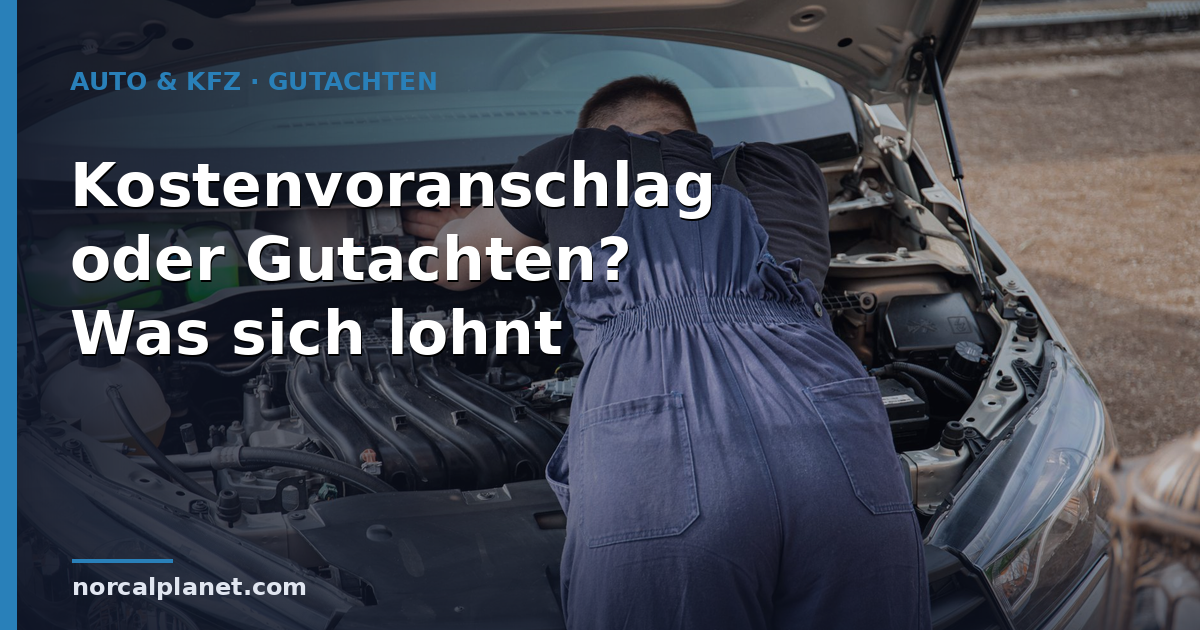 Kostenvoranschlag oder Gutachten? Was sich lohnt