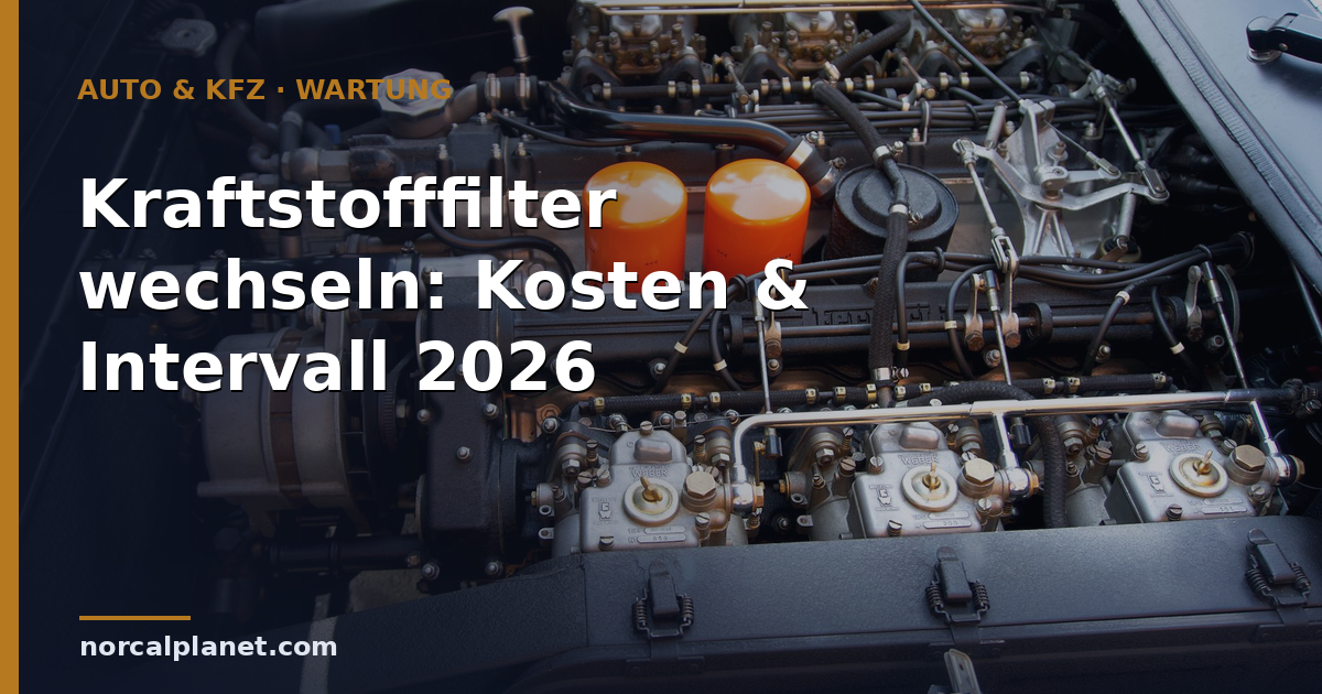 Kraftstofffilter wechseln: Kosten & Intervall 2026