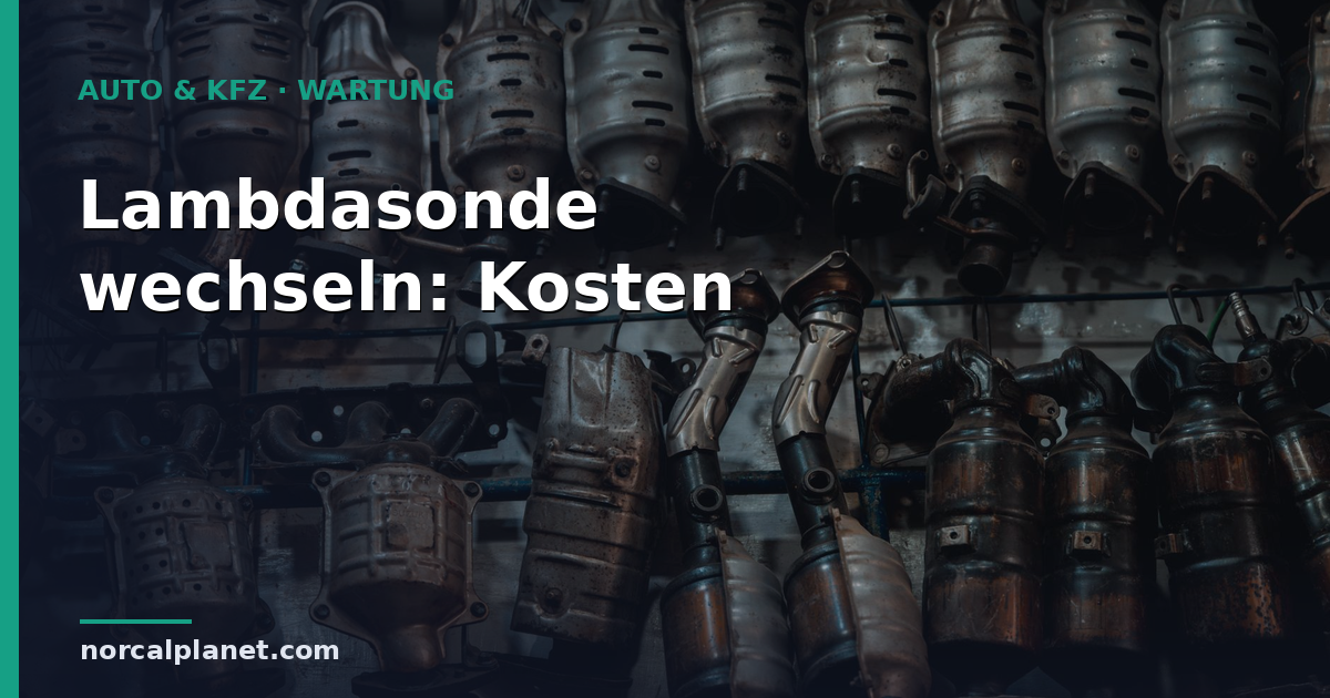 Lambdasonde wechseln: Kosten 2026 & Anzeichen