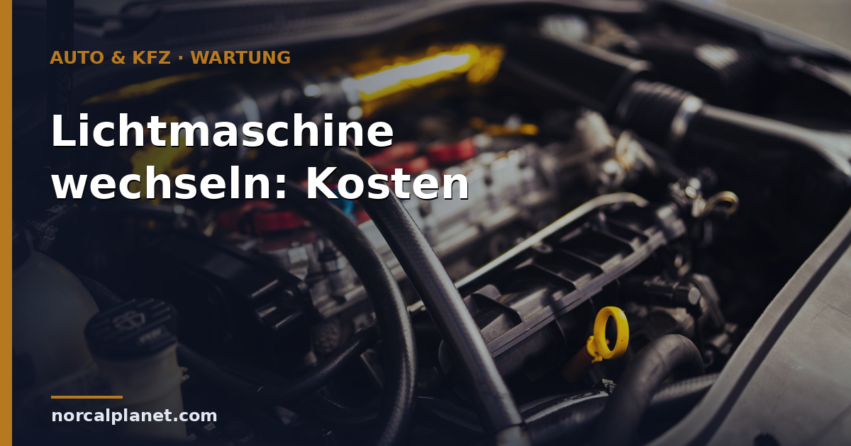 Lichtmaschine wechseln: Kosten & Anzeichen 2026