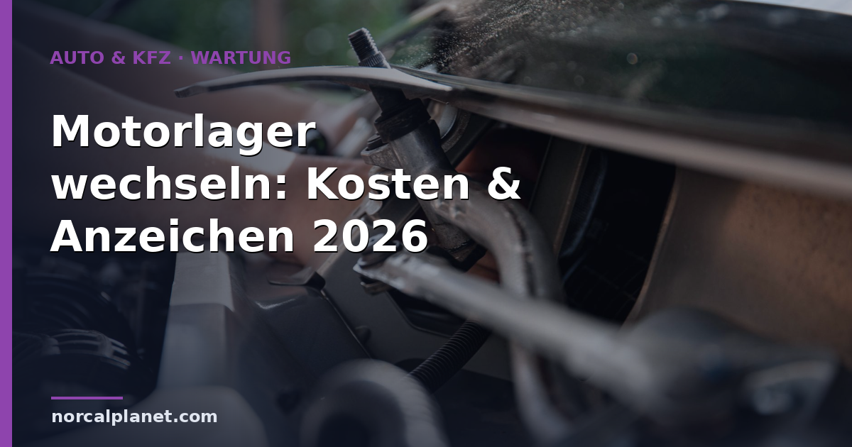 Motorlager wechseln: Kosten & Anzeichen 2026