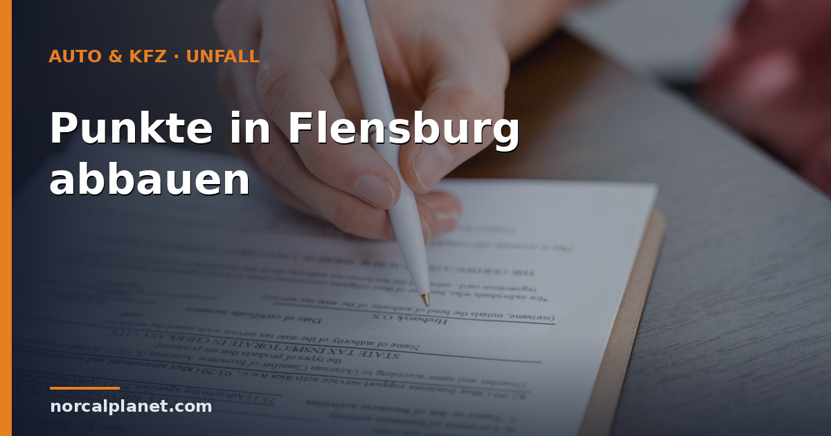 Punkte in Flensburg abbauen: So geht's