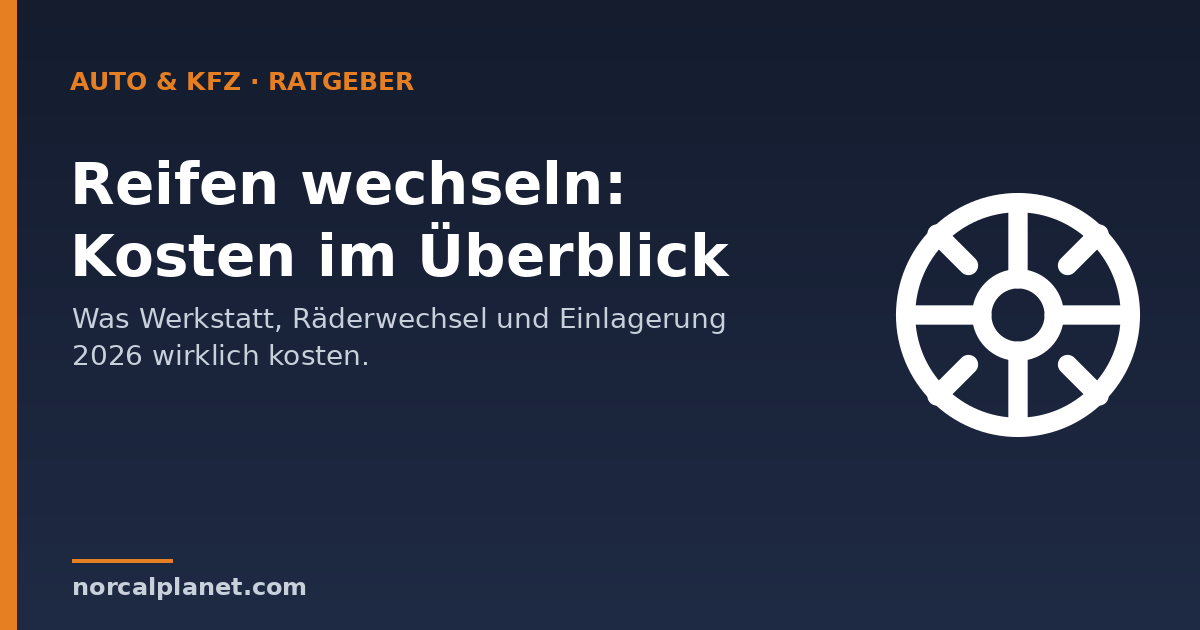 Reifen wechseln – Kostenüberblick