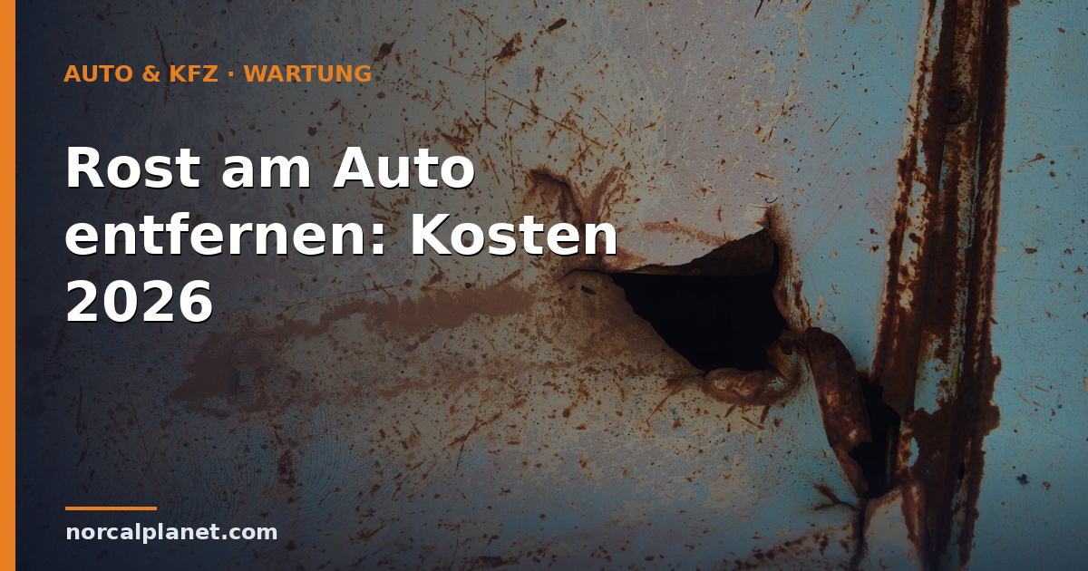 Durchgerostete Stelle an einer Auto-Karosserie