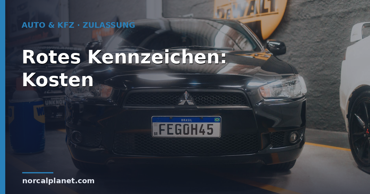 Rotes Kennzeichen: Kosten & Voraussetzungen