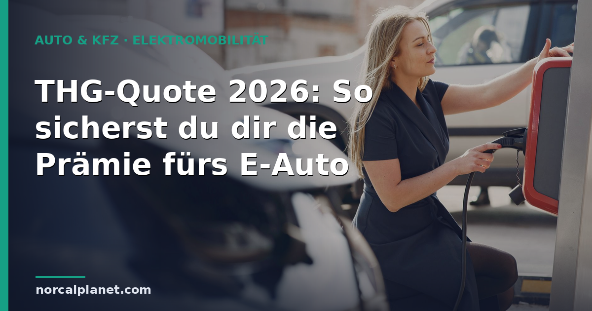 THG-Quote 2026: So sicherst du dir die Prämie fürs E-Auto