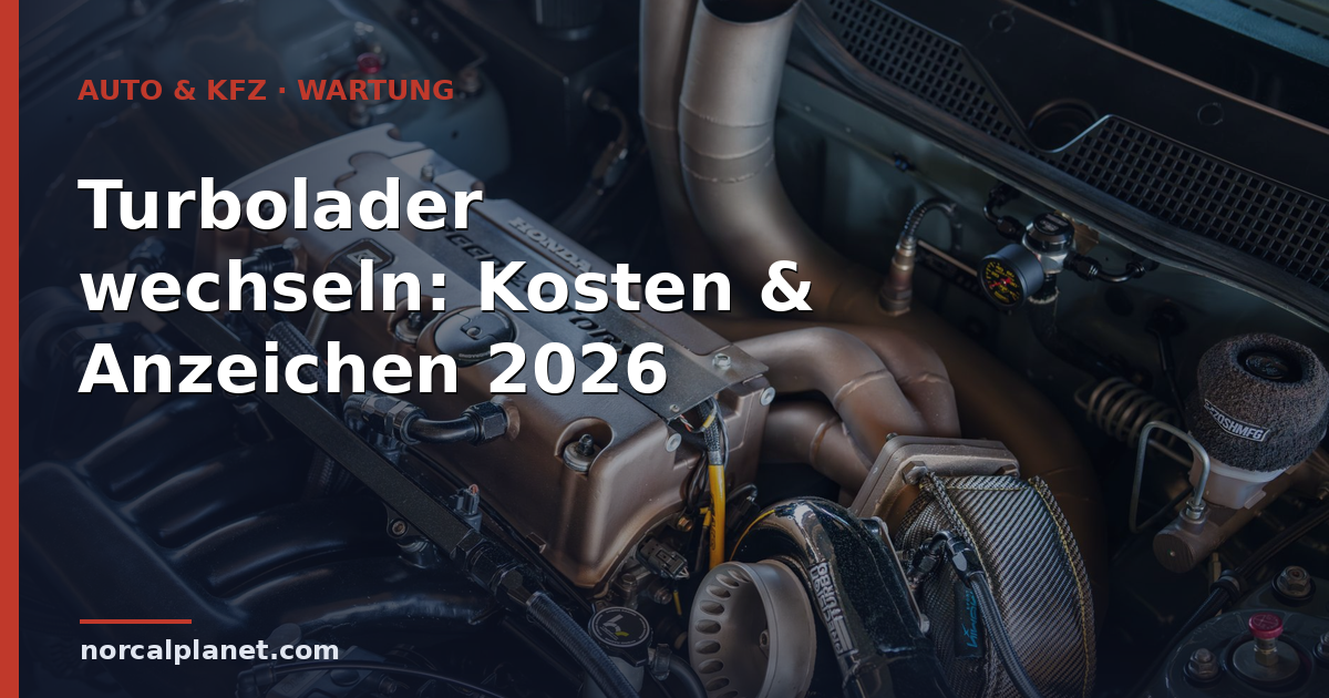 Turbolader wechseln: Kosten & Anzeichen 2026