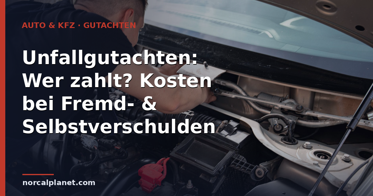 Unfallgutachten: Wer zahlt? Kosten bei Fremd- & Selbstverschulden