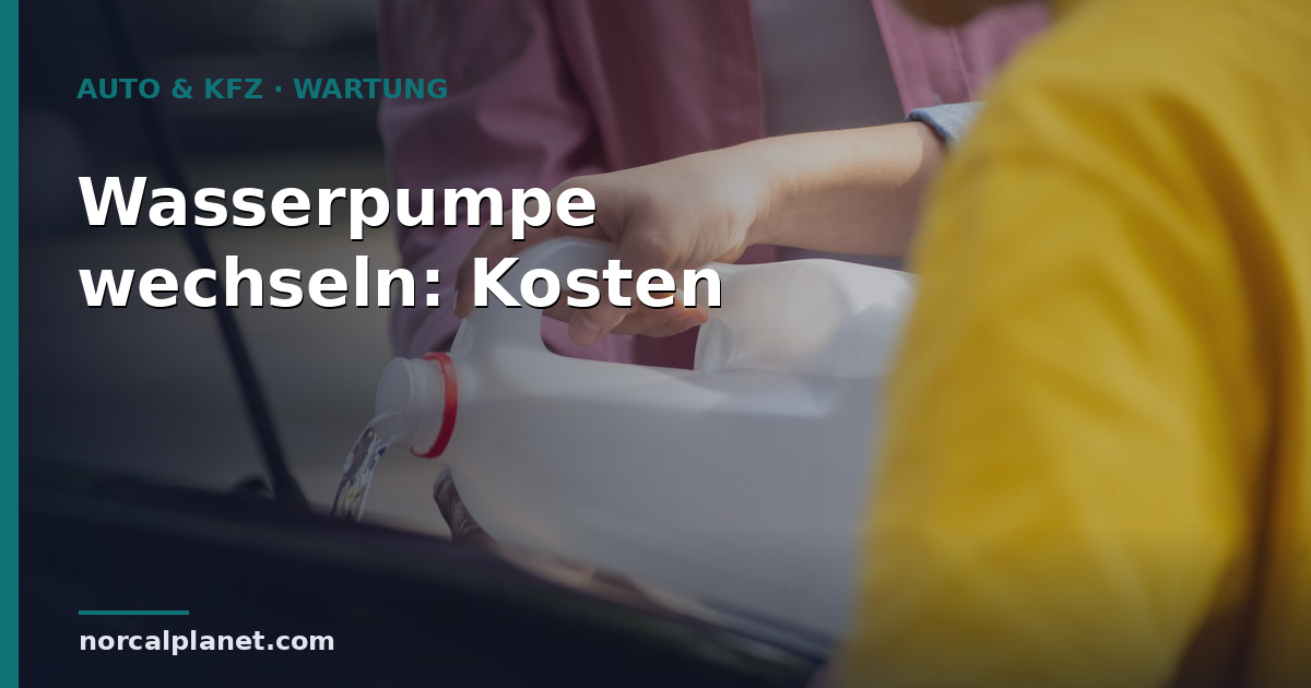 Wasserpumpe wechseln: Kosten & Anzeichen 2026