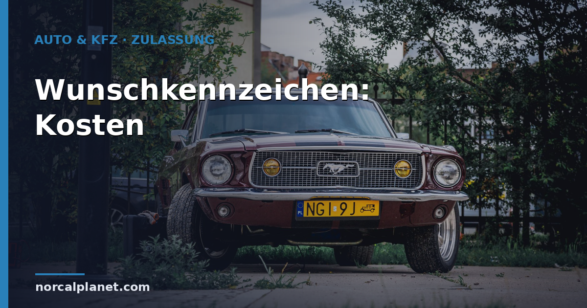 Wunschkennzeichen: Kosten & online reservieren 2026