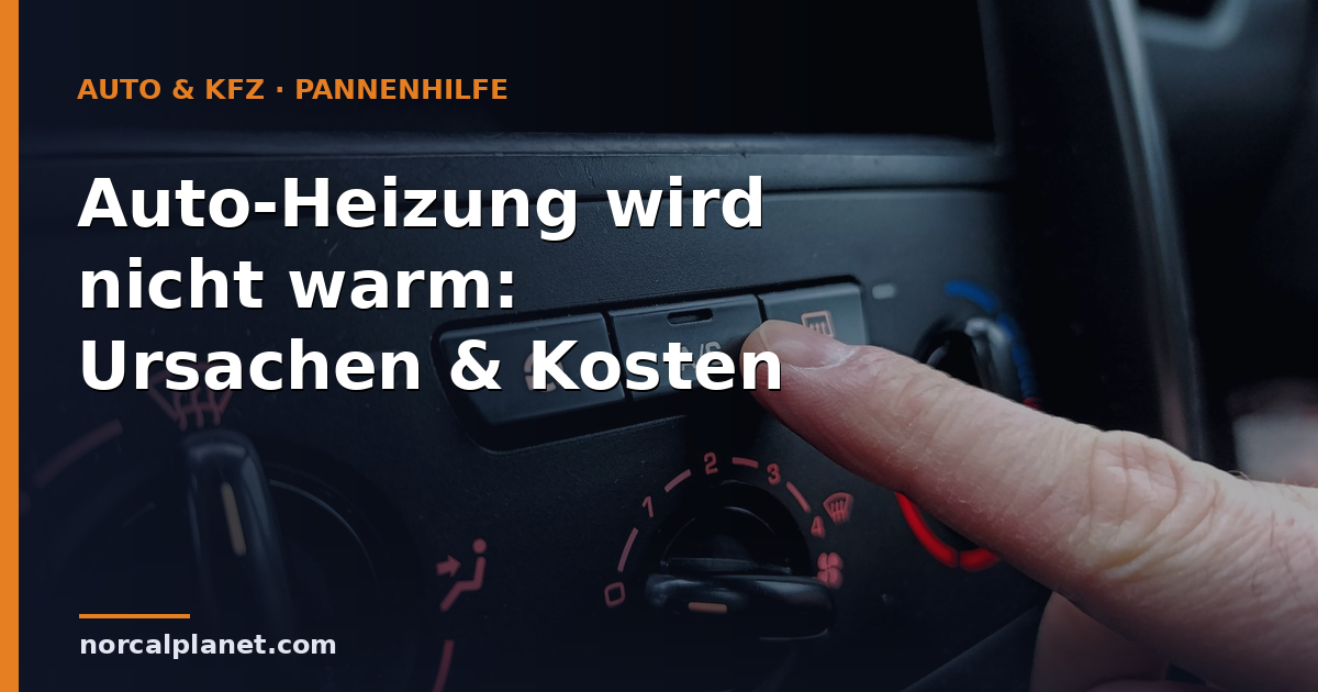 Hand stellt am Armaturenbrett die Heizung ein, die nicht warm wird