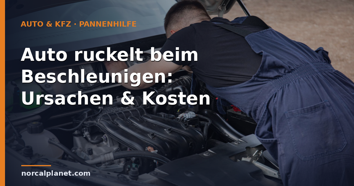 Mechaniker prueft Motor, weil das Auto beim Beschleunigen ruckelt