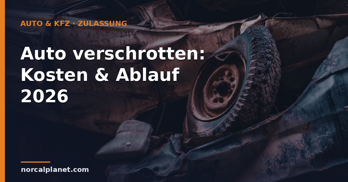 Verschrottetes Auto auf einem Schrottplatz