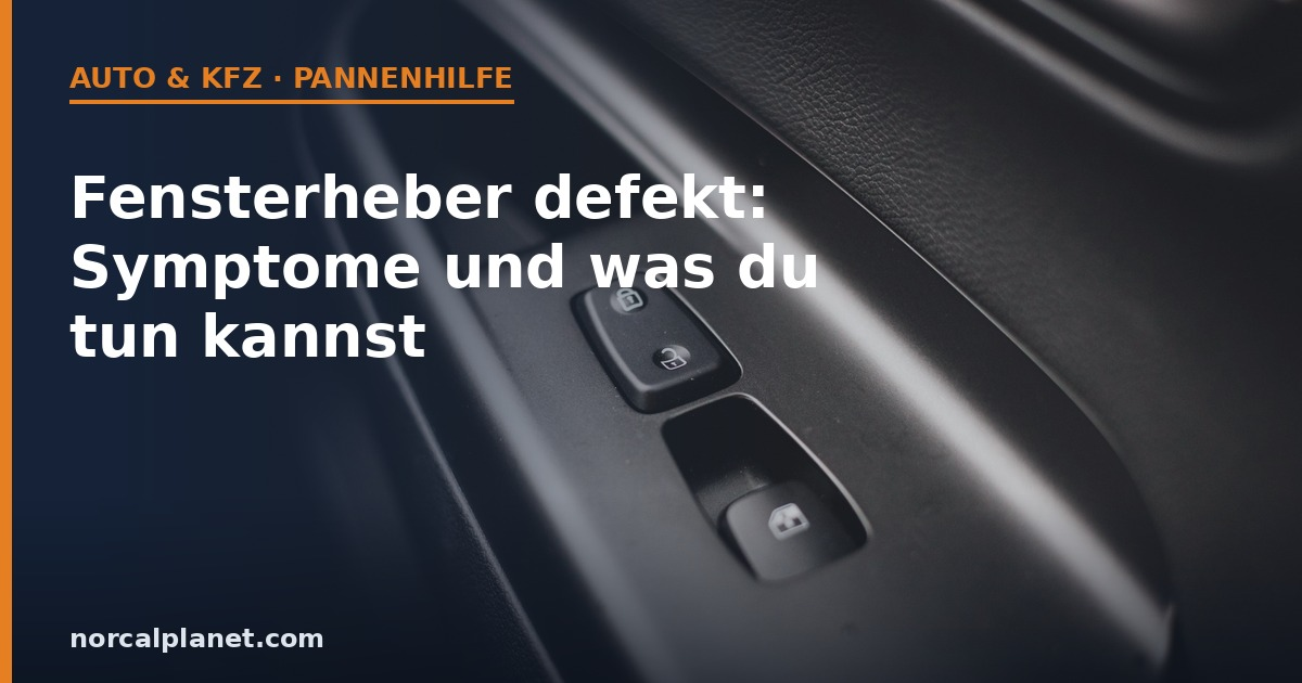 Nahaufnahme Fensterheberschalter in der Türverkleidung, Symbolbild Fensterheber defekt