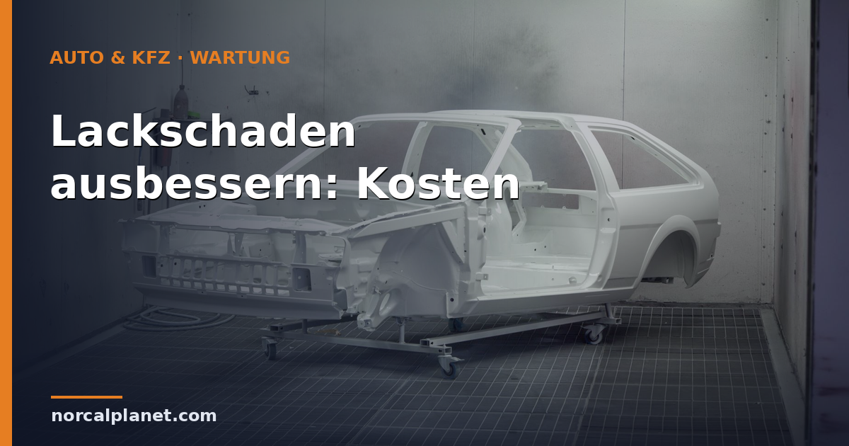Fahrzeugkarosserie in der Lackierkabine – Lackschaden ausbessern