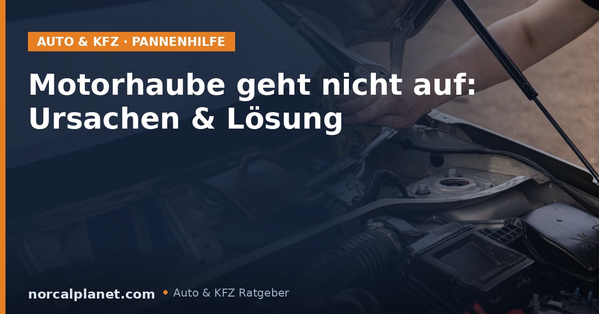 Motorhaube geht nicht auf - Haubenscharnier und Gasdruckfeder