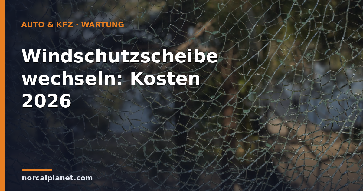 Gesprungene Windschutzscheibe – Kosten für den Austausch 2026