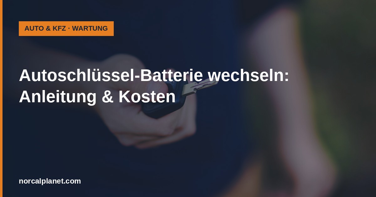 Hand hält einen Autoschlüssel mit Funkfernbedienung