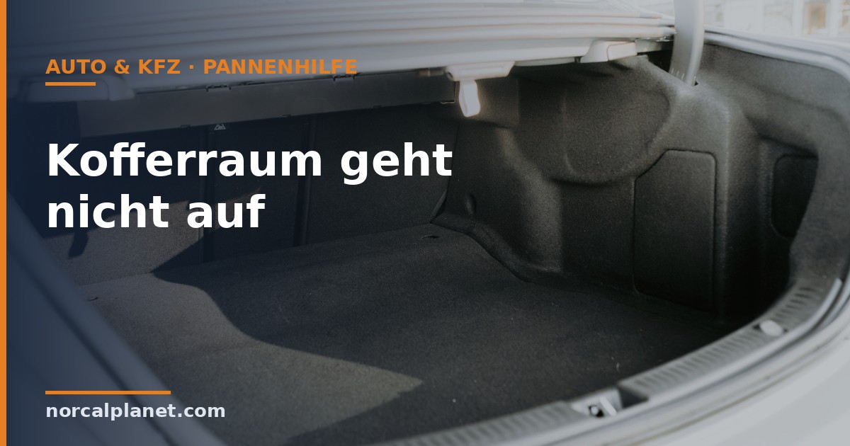 Leerer Kofferraum – Symbolbild Kofferraum geht nicht auf