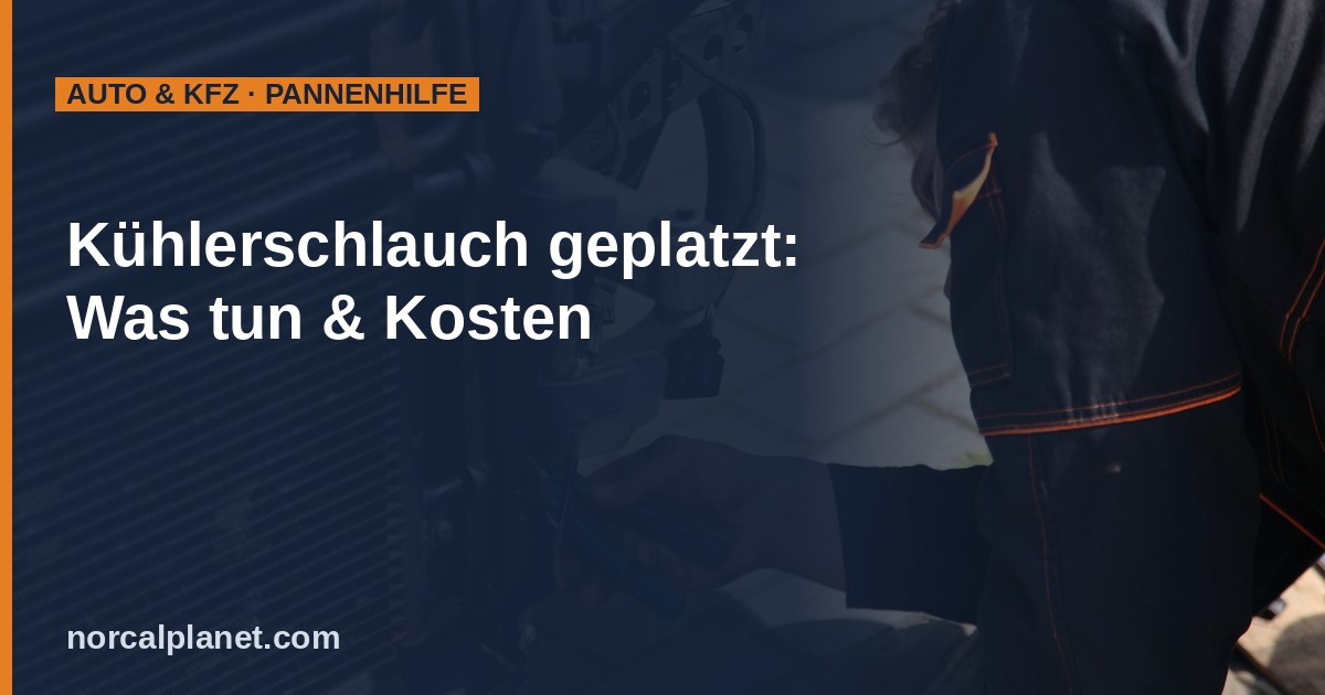 Mechaniker repariert Kühler und Kühlerschlauch am Fahrzeug