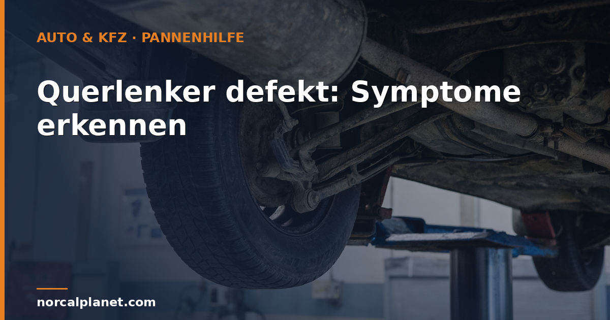 Detailansicht Querlenker und Fahrwerk auf der Hebebühne