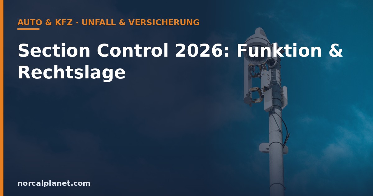 Section Control Überwachungskamera an einem Mast vor blauem Himmel