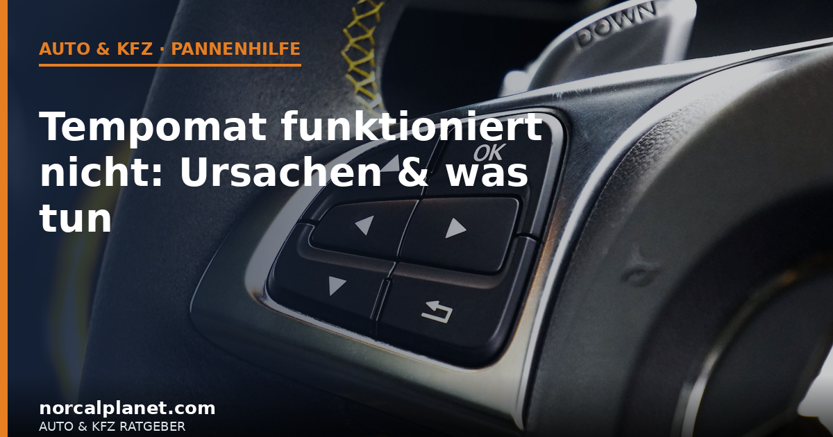 Tempomat funktioniert nicht: Ursachen & was tun