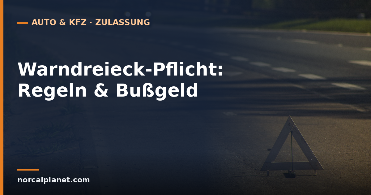 Warndreieck-Pflicht im Auto: Regeln & Bußgeld