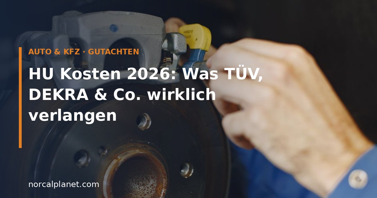 HU Kosten 2026: Was TÜV, DEKRA & Co. wirklich verlangen