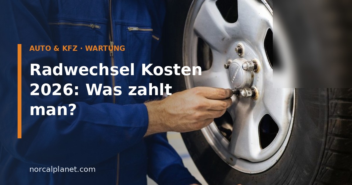 Mechaniker zieht Radmuttern an einem Rad an
