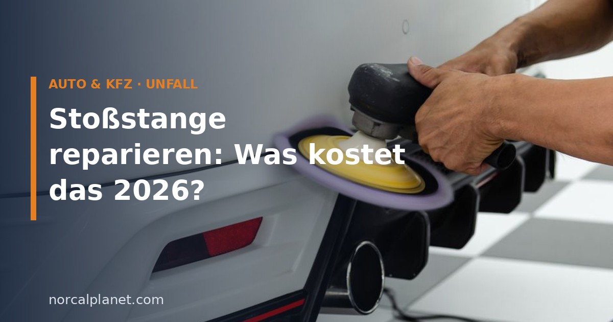 Stoßstange wird mit Poliermaschine bearbeitet